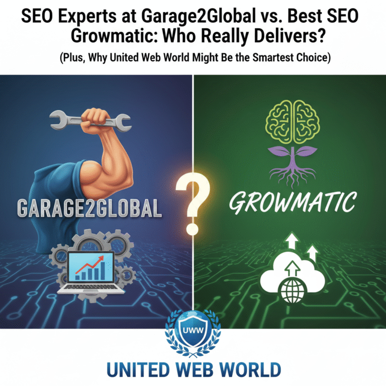 Garage2Global vs Growmatic SEO – Why United Web World Wins