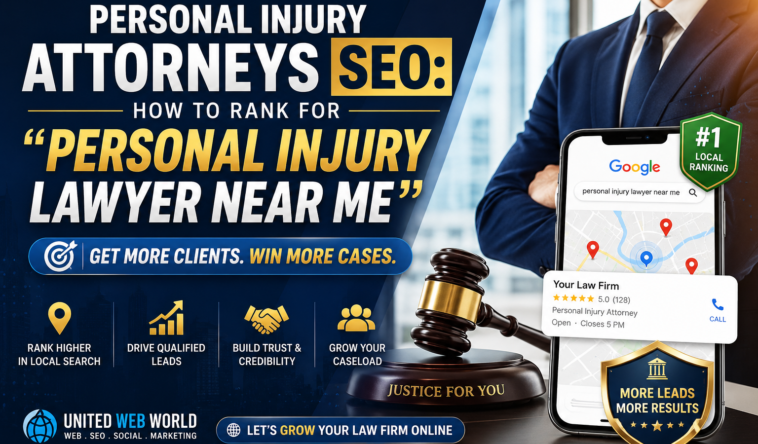 Personal Injury Attorneys SEO | Rank Higher & Get More Cases from Local Search